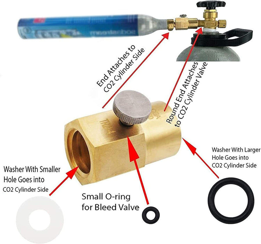 Soda Refill Bottle Adapter Refills Connector Kit for CGA320 to TR21-4,Soda Machine Soda  Adapter Connector Adapter Accessories