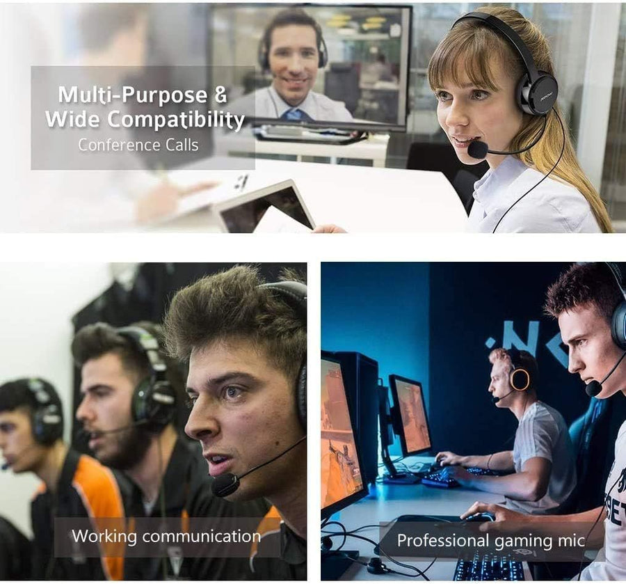 Replacement Game Mic Detachable Microphone Boom for ~ 1 1.0 Wireless Headphones Gaming Heads Replacement Mic