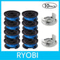 8-Pack Weed Eater String Replacement for 18v, 24v, and 40v Cordless Trimmers, Plus 2 Cap
 Line with Cap Covers Parts