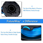 8-Pack Weed Eater String Replacement for 18v, 24v, and 40v Cordless Trimmers, Plus 2 Cap
 Line with Cap Covers Parts
