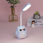 Desk Lamp for Kids,Mini Cute Owl Lamp Night Light,Foldable USB Rechargeable Reading Light Bedroom Children's Bedside (2 PCS)