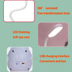 Desk Lamp for Kids,Mini Cute Owl Lamp Night Light,Foldable USB Rechargeable Reading Light Bedroom Children's Bedside (2 PCS)