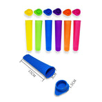 Silicone Ice Pop Molds,BPA Free Popsicle Molds with Attached Lids,Reusable DIY Popsicle Molds for Kids,Set of 6