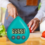 Silent Non-Ticking Battery Operated Shower Timer, Waterproof Digital Timer, Small Size Cute Timer with Cute Hook (Green)