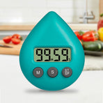 Silent Non-Ticking Battery Operated Shower Timer, Waterproof Digital Timer, Small Size Cute Timer with Cute Hook (Green)