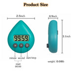 Silent Non-Ticking Battery Operated Shower Timer, Waterproof Digital Timer, Small Size Cute Timer with Cute Hook (Green)