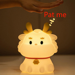 Dragon Shaped Sleeping Night Light Silicone Soft Table Lamp Cartoon Touch Sensor Desk Lights Bedroom Nursing lamp Children's Room