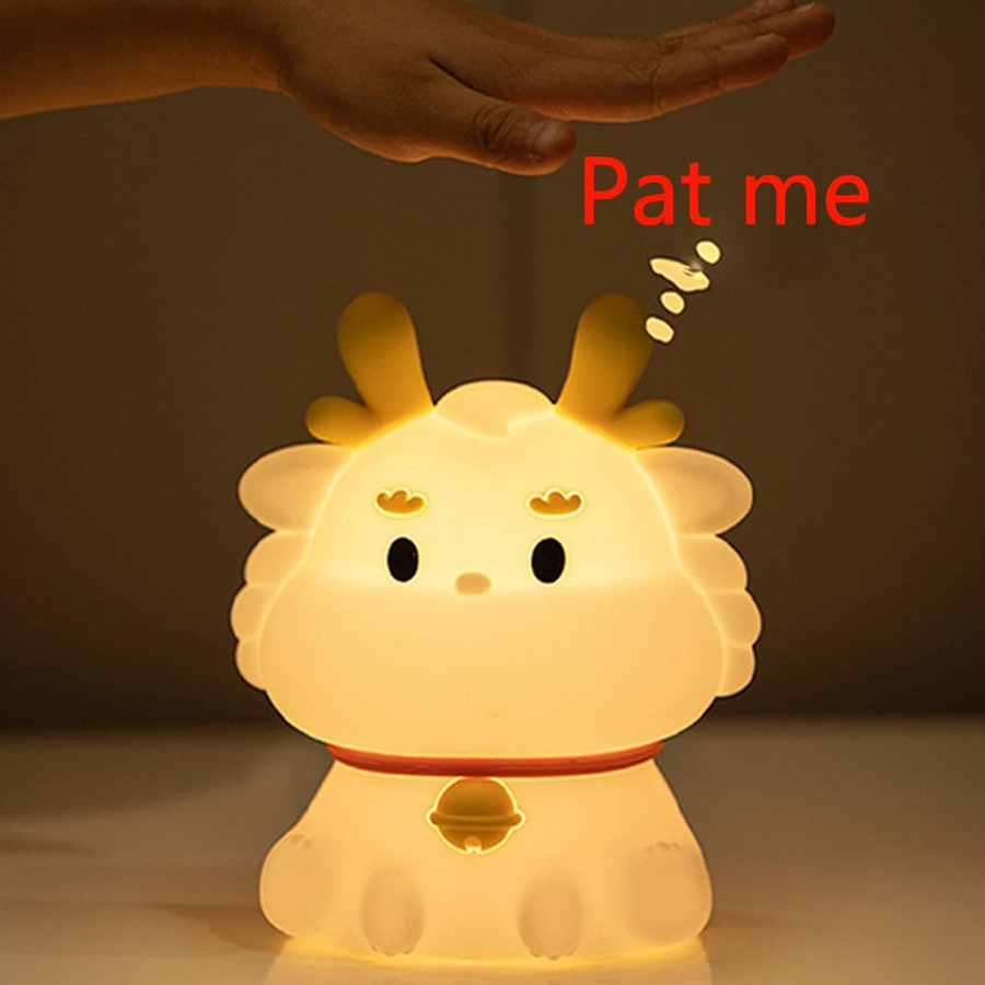 Dragon Shaped Sleeping Night Light Silicone Soft Table Lamp Cartoon Touch Sensor Desk Lights Bedroom Nursing lamp Children's Room