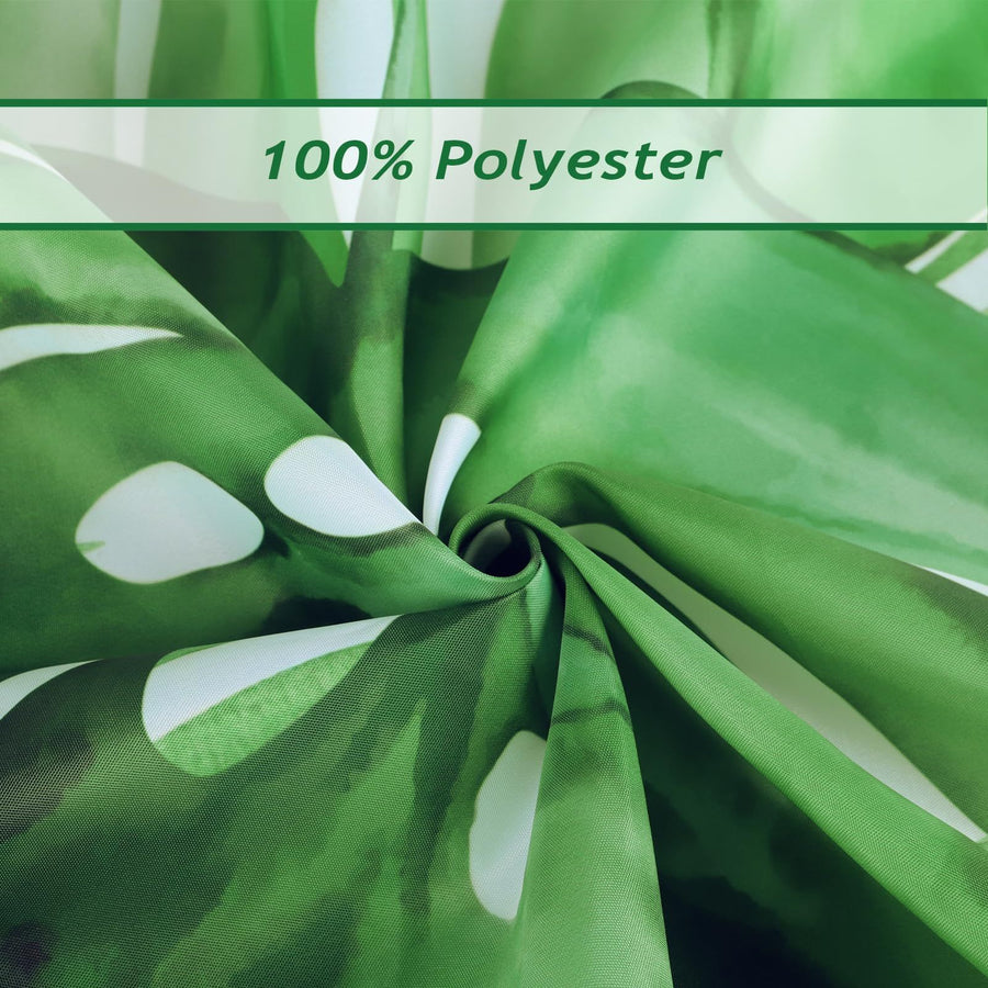 Tropical Leaves Shower Curtain Green Palm Leaf Decorative Bath Curtain Polyester Fabric Waterproof Bathroom Curtain