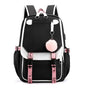 Fashion Backpack Casual Laptop Backpack Large Capacity Backpack Outdoor Daypack Travel Bag  Middle School Students Bookbag(black)