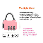 3 Pack Combination Lock 3 Digit Padlock Resettable and Waterproof for School Gym Suitcases Locker, Luggage, Briefcases, Computer