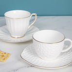 Ceramic Coffee Mugs with Texture Patterns for Man,Woman,Dad,Mom, Modern Coffee Mugs Set of 2 for Latte/Cappuccino/Cocoa