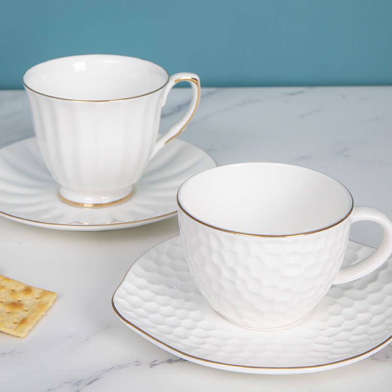 Ceramic Coffee Mugs with Texture Patterns for Man,Woman,Dad,Mom, Modern Coffee Mugs Set of 2 for Latte/Cappuccino/Cocoa