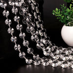 Crystal Beaded Curtain Door Beads Clear Acrylic Beads Hanging Room Divider Crystal Iridescent Diamond Cut Curtain Doorway Curtain