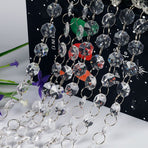 Crystal Beaded Curtain Door Beads Clear Acrylic Beads Hanging Room Divider Crystal Iridescent Diamond Cut Curtain Doorway Curtain