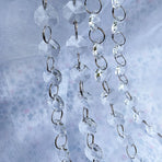 Crystal Beaded Curtain Door Beads Clear Acrylic Beads Hanging Room Divider Crystal Iridescent Diamond Cut Curtain Doorway Curtain