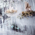 Crystal Beaded Curtain Door Beads Clear Acrylic Beads Hanging Room Divider Crystal Iridescent Diamond Cut Curtain Doorway Curtain