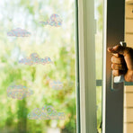 Window Clings Cloud Window Decals Static Cling Window Sticker Anti Collision Window Decals for Bird Strikes Rainbow Stickers