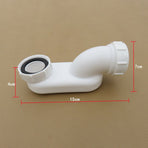 Flexible Freestanding Tub Drain Kit - Low Profile Flat P Trap for Bathtub Shower Drain Pipe - 1 1/2 inch Diameter