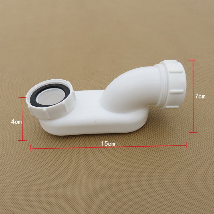 Flexible Freestanding Tub Drain Kit - Low Profile Flat P Trap for Bathtub Shower Drain Pipe - 1 1/2 inch Diameter