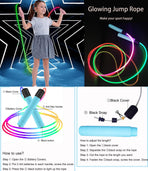 LED Light Up Jump Ropes for Kids Boys Girls, Glowing Skipping Rope Students Sports Class, Adjustable for Men Women