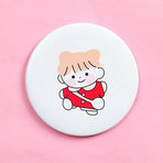 Folding Mirror, Hand-held Vanity Mirror, Portable Cute Mini Daisy Small Mirror, Small Round Mirror in Student Dormitory-5pcs