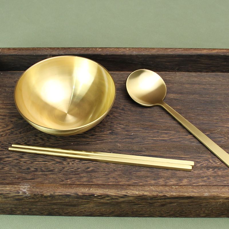 1 Set Metal Chopsticks Salad Bowl Ramen Bowls Bowl Reusable Bowls Bowl Metal Bowl Dessert Storage Bowl Kitchen