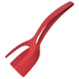 Egg Spatula, Grip and Flipp Tongs Spatula, Fried Eggs Turners, 2 in 1 Clamp, Frying Turning Grilling Kitchen Cooking Tool  Red
