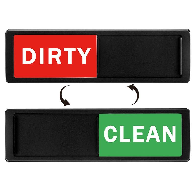 Dishwasher Magnet, Clean Dirty Sign Indicator For Dishwasher Non-Scratch Easy To Read And Strong Slide For Changing Signs