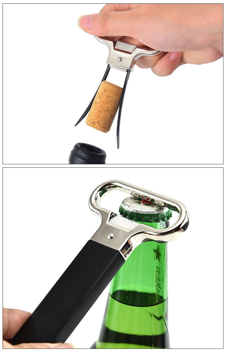Wine Opener, Two-Prong Wine Bottle Opener for Damaged Cork Old Wine Corkscrew Remover
Apply for home, bar and commercial use.