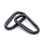Heavy Duty Black Carabiner Clip -3.14" Carabiners D Shaped Spring Hooks-3pcs. Easily operate the loaded gate with one hand.