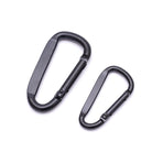 Heavy Duty Black Carabiner Clip -3.14" Carabiners D Shaped Spring Hooks-3pcs. Easily operate the loaded gate with one hand.