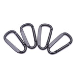 Heavy Duty Black Carabiner Clip -3.14" Carabiners D Shaped Spring Hooks-3pcs. Easily operate the loaded gate with one hand.