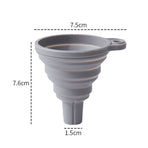Portable Mini Silicone Foldable Funnel, Flexible Silicone Transfer Tools for Liquid and Powder in The Kitchen, Pack of 2,