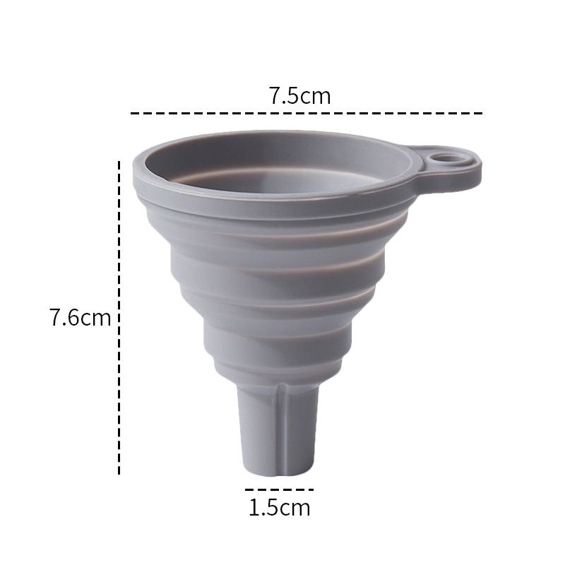 Portable Mini Silicone Foldable Funnel, Flexible Silicone Transfer Tools for Liquid and Powder in The Kitchen, Pack of 2,