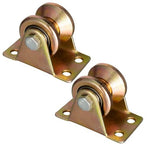 32mm Small Pulley Wheel Galvanize for Rope, Ball Bearing Inside, for Wire Rope Guides, Light Lifting, Clothesline, Winch, 2 Pack