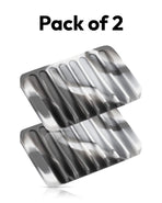 Bathroom Soap Dish, Silicone Soap Holder for Bar Soap, Pack of 2 Kitchen, Easy Cleaning,Keep Soap Bars Dry Clean(Gray & White)