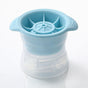 2PACK Giant Sphere Ice Cube Molds Tray, Reusable Silicone Round Whiskey Ice Ball Maker (blue and grey)