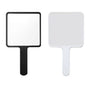2PCS Rectangle Handheld Mirror Hand Mirror Travel Handheld Mirror Cosmetic Mirror with Handle (Black and White)