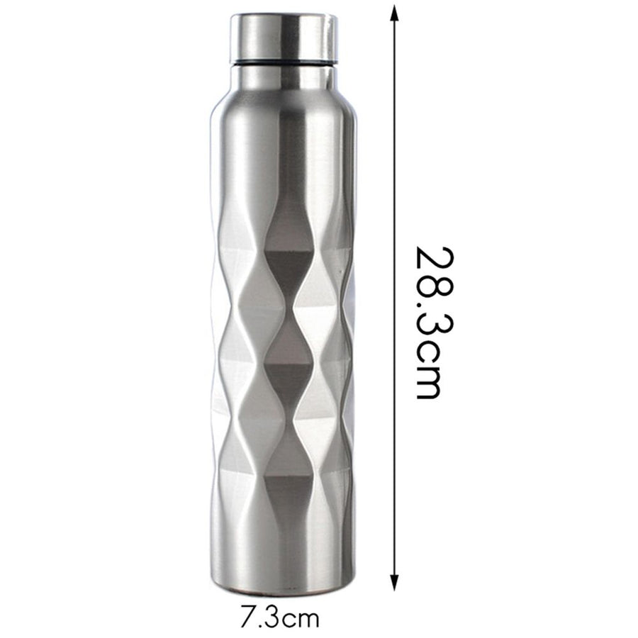 5X 1000Ml Single-Wall Stainless Steel Water Bottle Gym Sport Bottles Portable Beer Drink Bottle