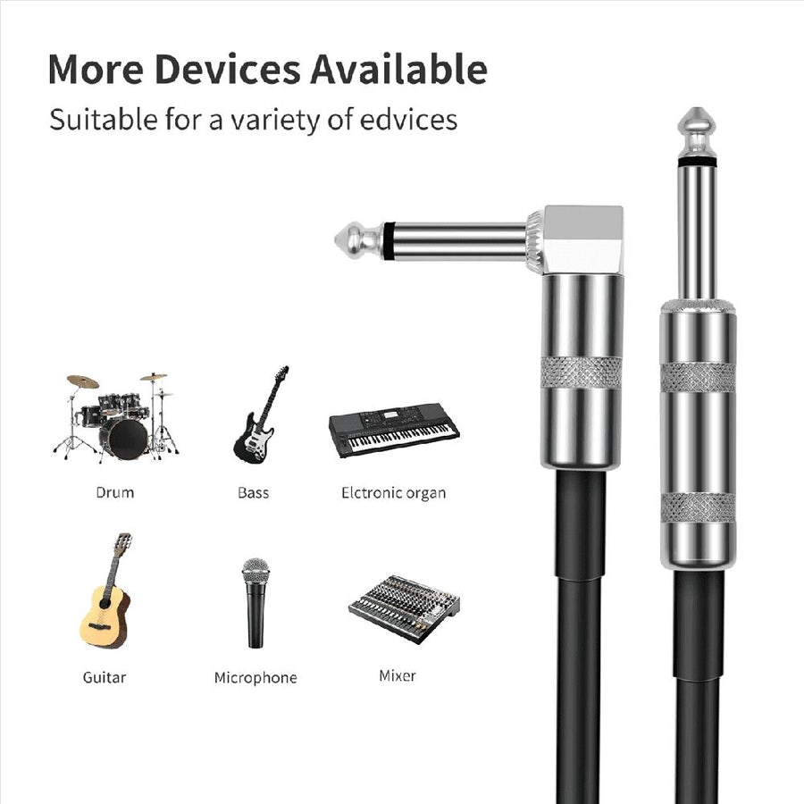 Guitar Cable 10ft Electric Instrument Bass AMP Cord for Electric Mandolin, Audio Instrument Cable