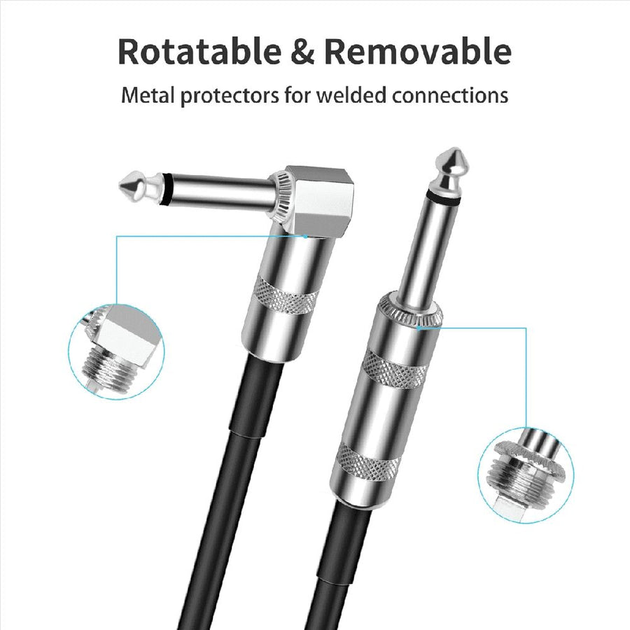 Guitar Cable 10ft Electric Instrument Bass AMP Cord for Electric Mandolin, Audio Instrument Cable