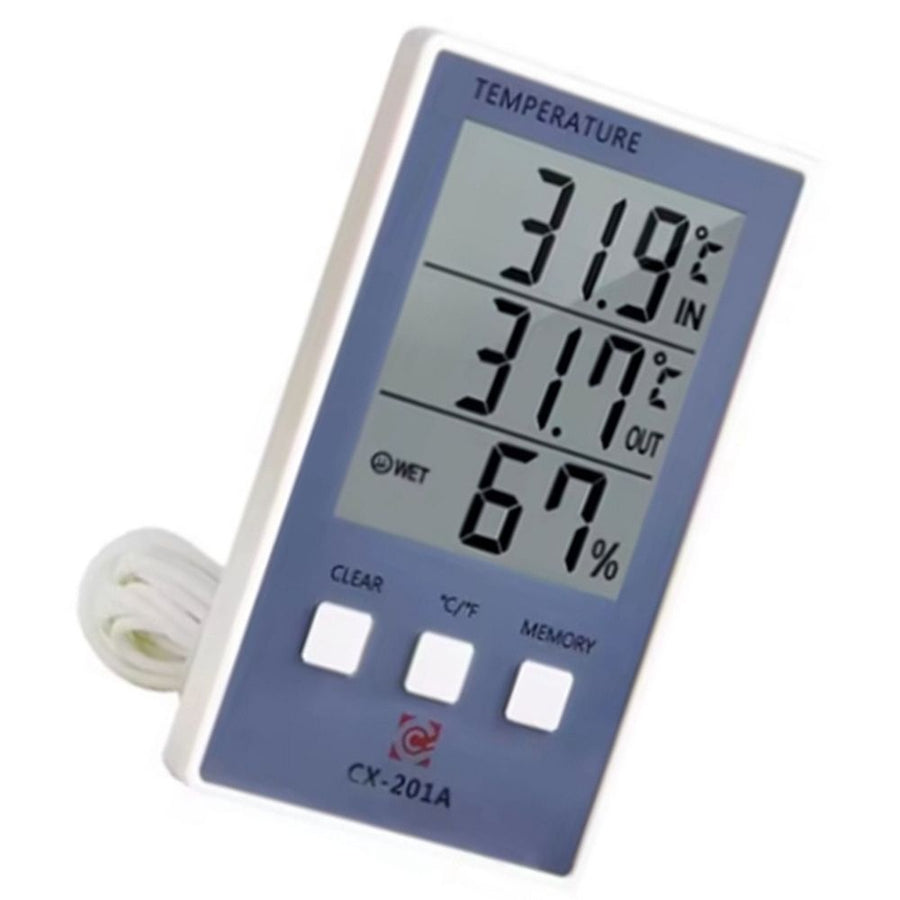 Digital Thermometer Hygrometer Indoor Outdoor Temperature Humidity Meter C/F LCD Display Sensor Probe Weather Station