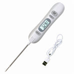 0629 Rechargeable Food Thermometer BBQ Cooking Temperature Measurement Tool Meat Thermometer Baking Oven Thermometer