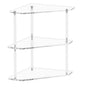 Acrylic Triangle End Table - 3 Tier Corner Side Small for Living Room, Bedroom, Bathroom
