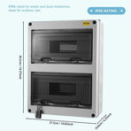 HT Series Junction Box 24WAY IP65 Waterproof Distribution Box Outdoor ABS Electrical with Lock for Circuit Breaker