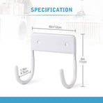 Ironing Board Hanger, Ironing Board Hook, Wall Mounted Holder, & Small Ironing Board (Matte White)