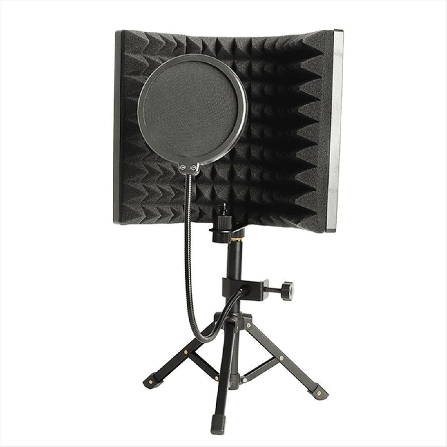 Microphone Isolation Screen Mic Sound Absorbing Screens Adjustable for Broadcasting Podcasts Recording Singing Studio