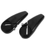 1 Pair Aluminum Alloy Ergonomic Bullhorn Handlebar Ends for Mountain Bikes and Road Cycling Comfort Grip