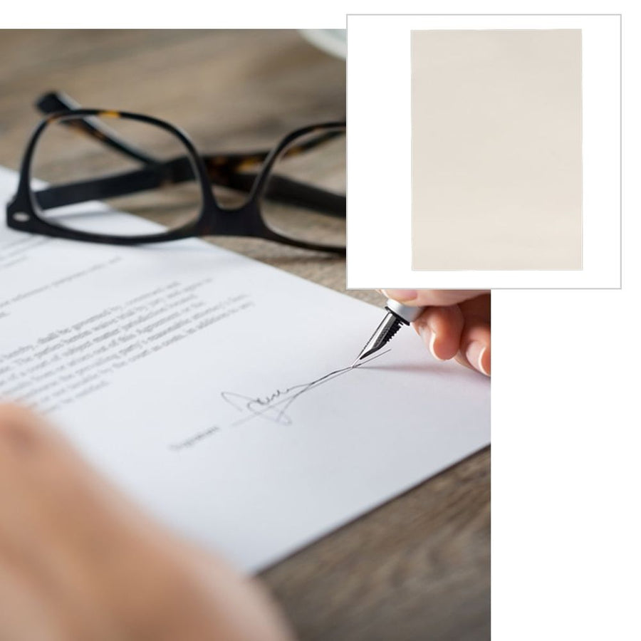 1Set Elegant White A4 Certificate Paper for Horizontal Vertical Writing